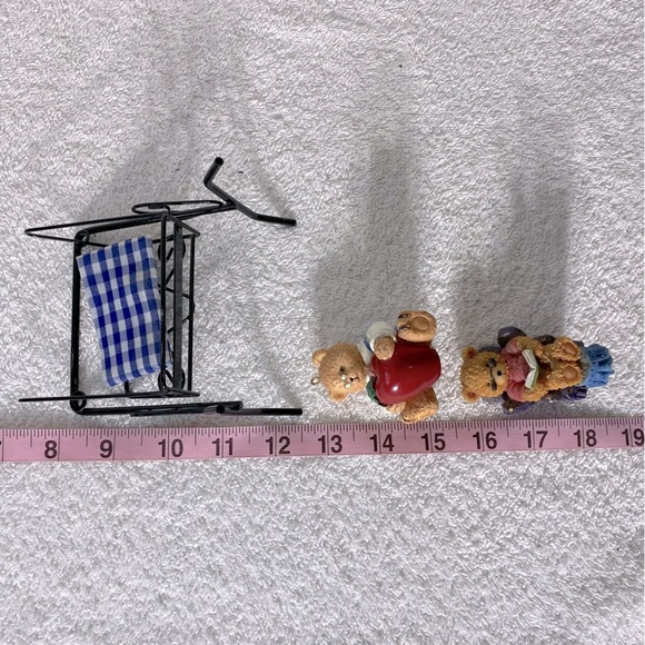 Vintage Adorable Bear Figurines on Swing - Picture 3 of 11